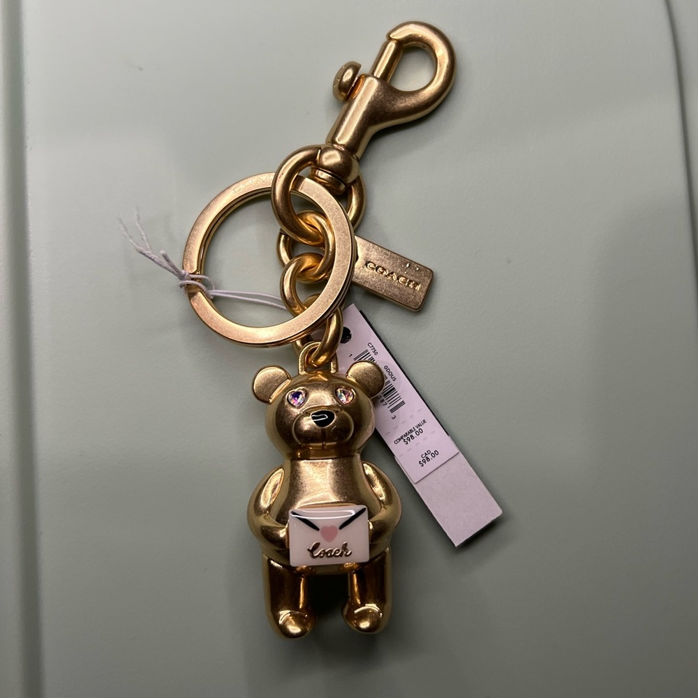 Coach Valentine's Day Bear Bag Charm